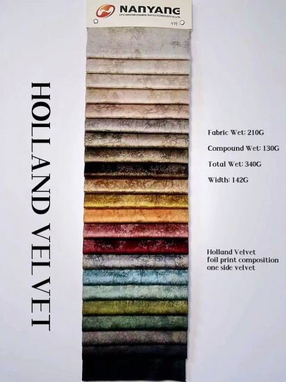 NY-14 Holland Velvet foil print composite one side brush - CNYARNTEXTILE