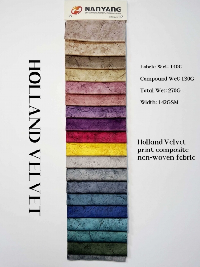 NY-04 Holland Velvet print composite non-woven fabric - CNYARNTEXTILE