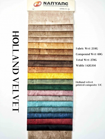 NY-10 Holland Velvet printed composite T/C - CNYARNTEXTILE