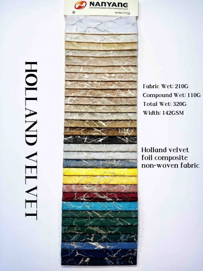 NY24 Holland Velvet foil composite non-woven fabric - CNYARNTEXTILE