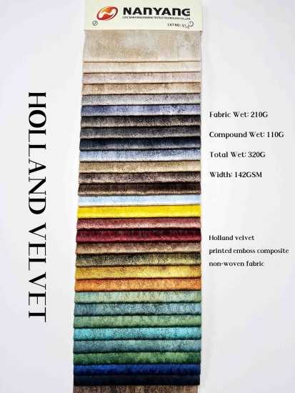NY-28 Holland Velvet printed emboss composite non-woven fabric - CNYARNTEXTILE